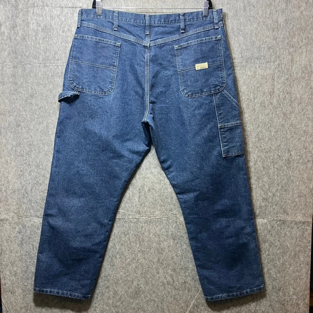 Wrangler Carpenter Jeans Relaxed Fit Denim Work Pants Blue Size 40x30‎